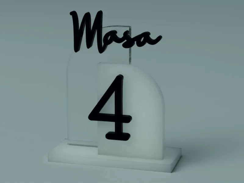 Număr de Masă Personalizat din Plexiglas