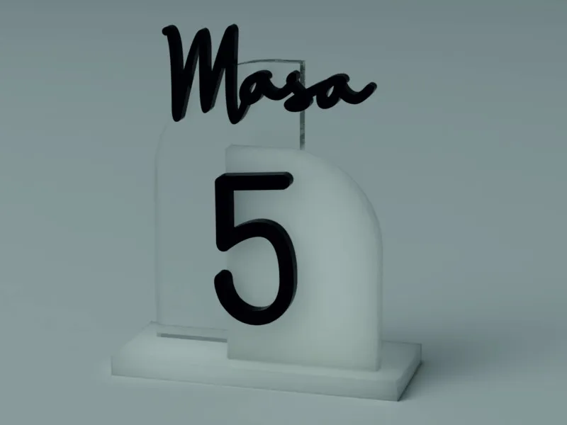 Număr de Masă Personalizat din Plexiglas