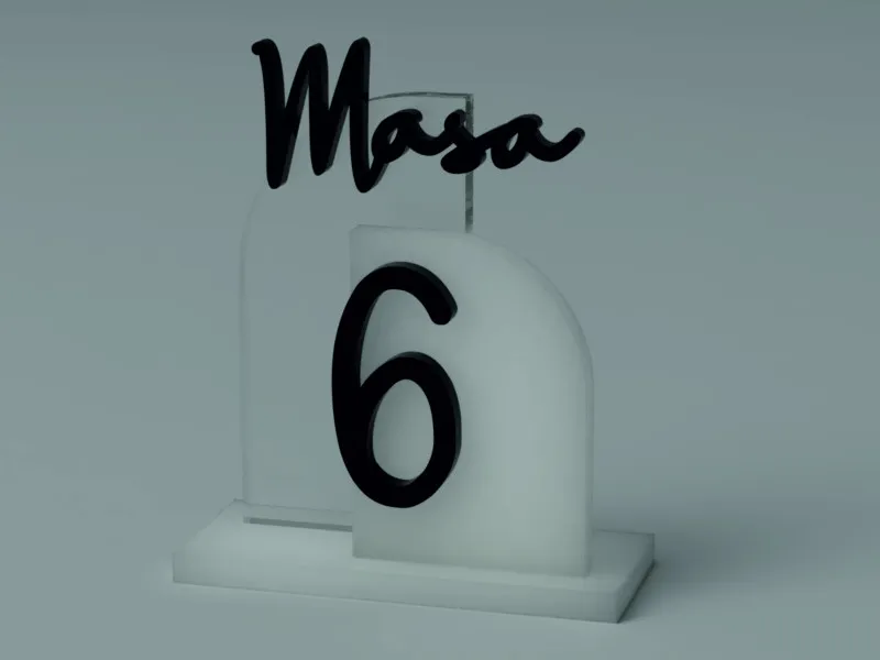 Număr de Masă Personalizat din Plexiglas