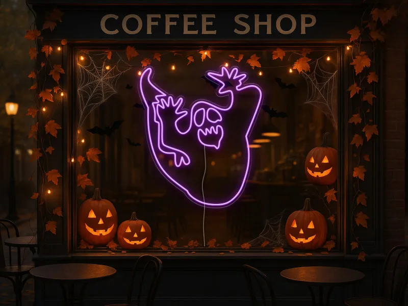 Scary ghost - Semn Luminos Led Neon