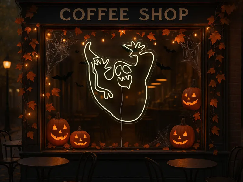 Scary ghost - Semn Luminos Led Neon