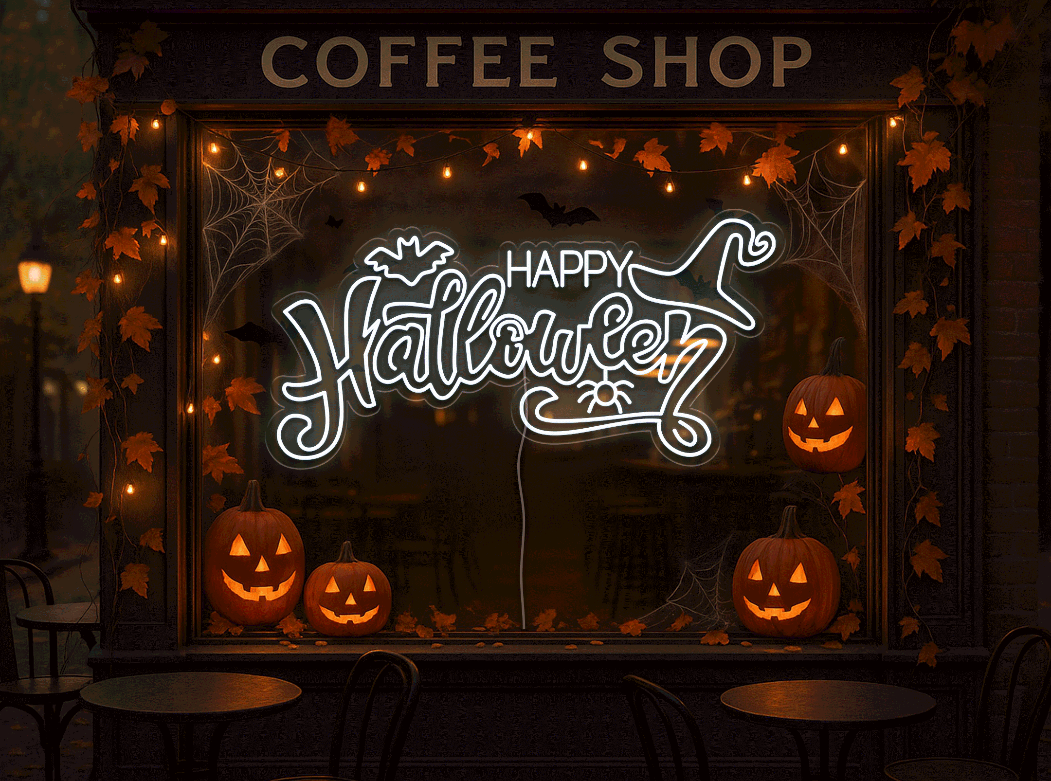 Happy Halloween - Semn Luminos Led Neon