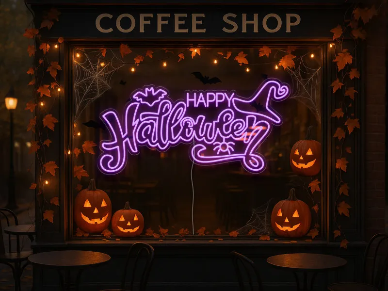Happy Halloween - Semn Luminos Led Neon