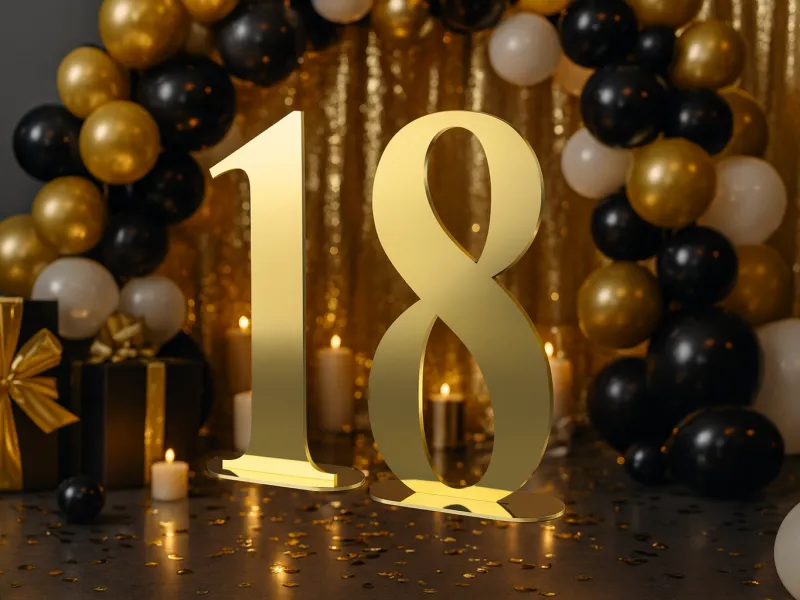 Cifre Plexiglas cu Suport 100 cm