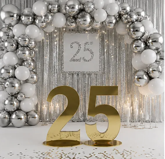 Plexiglas Numbers with Stand 50 cm