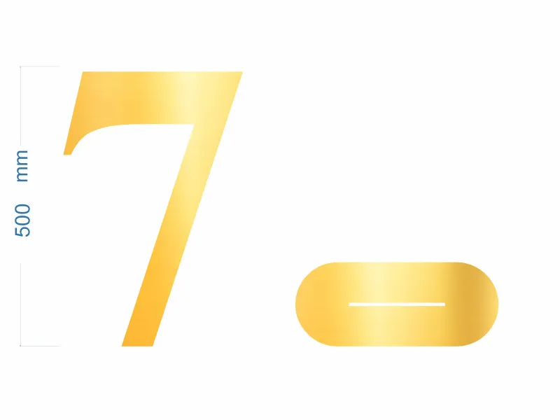 Cifre Plexiglas cu Suport 50 cm