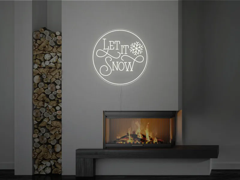 Let It Snow - Semn Luminos LED Neon