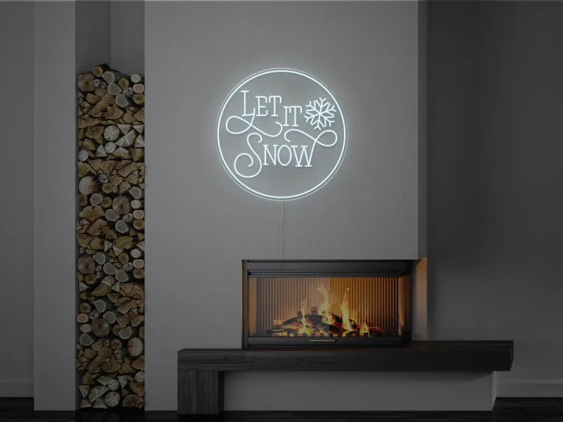 Let It Snow - Semn Luminos LED Neon