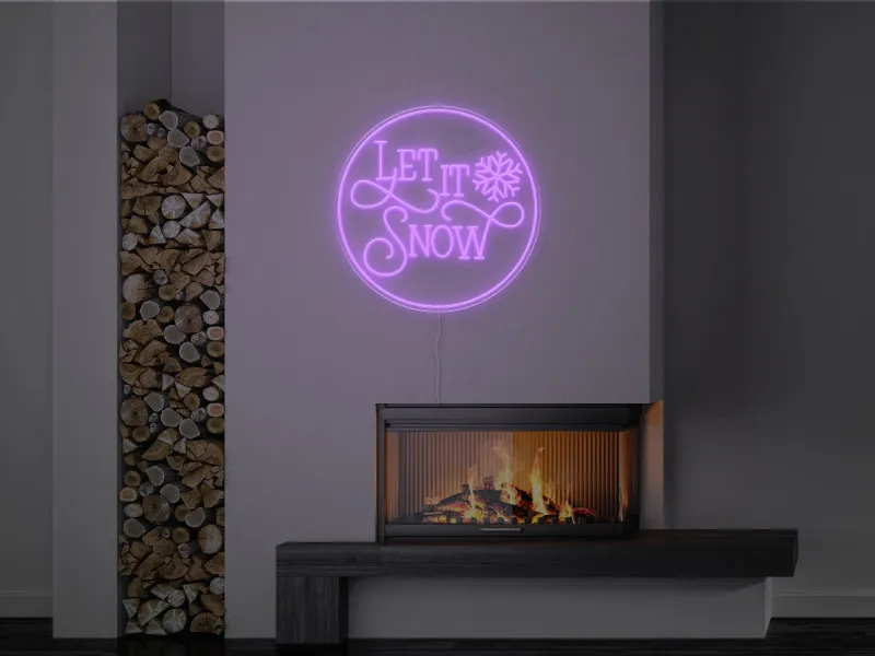 Let It Snow - Semn Luminos LED Neon