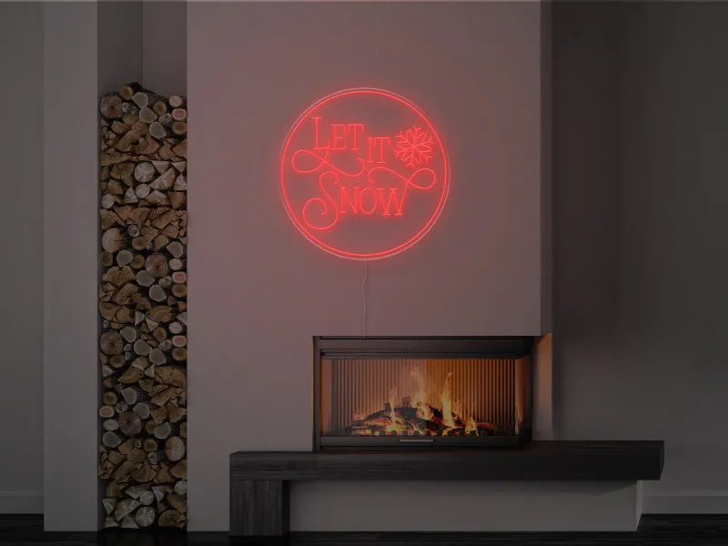 Let It Snow - Semn Luminos LED Neon