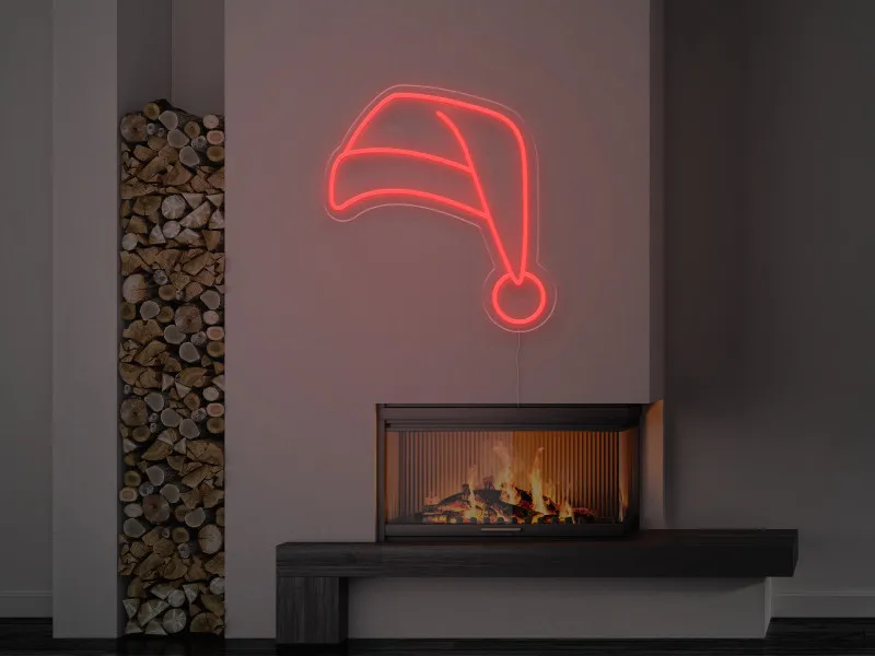 Santa`s Hat - Semn Luminos LED Neon