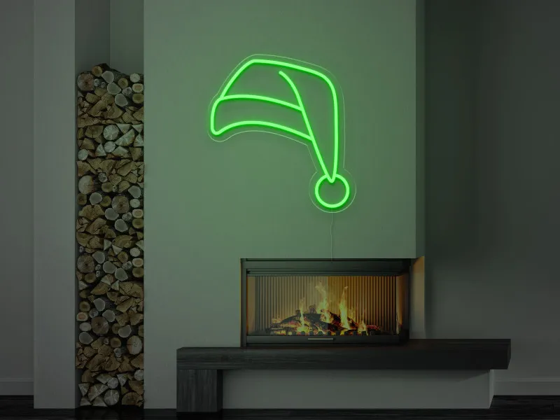 Santa`s Hat - Semn Luminos LED Neon