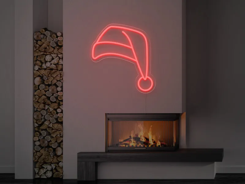 Santa`s Hat - Semn Luminos LED Neon