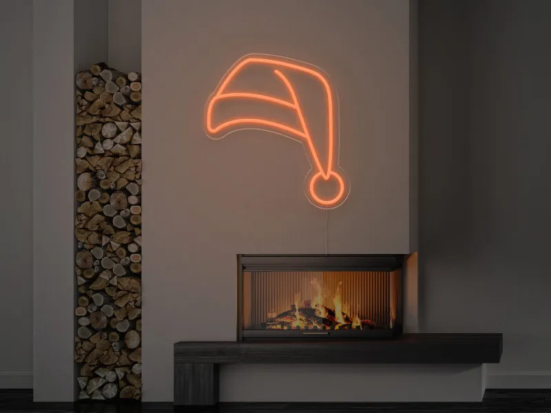 Santa`s Hat - Semn Luminos LED Neon