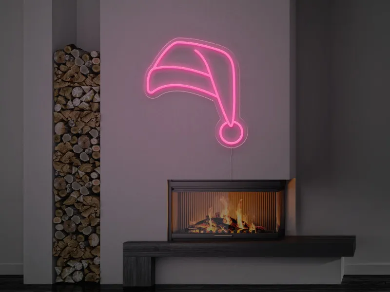 Santa`s Hat - Semn Luminos LED Neon