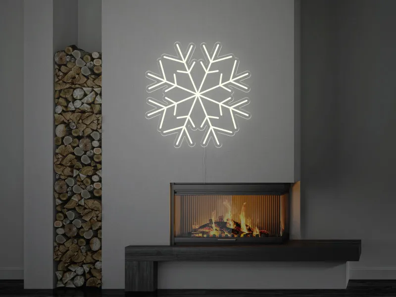 Fulg de nea - Semn Luminos LED Neon