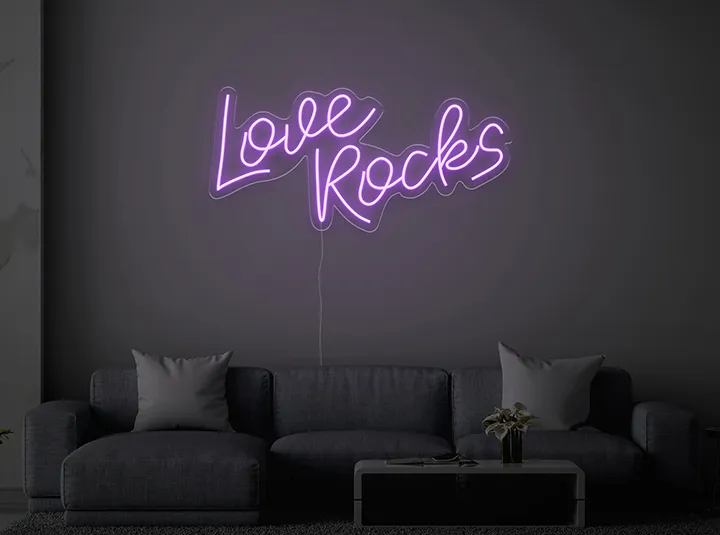 Love Rocks - Semn Luminos LED Neon