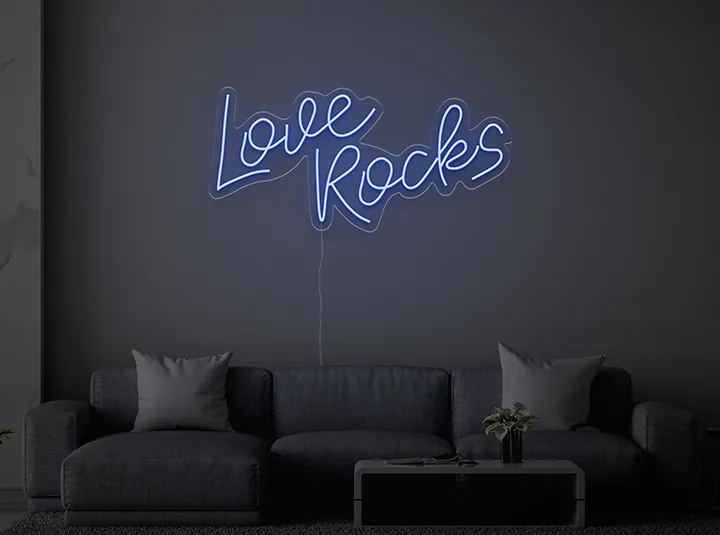 Love Rocks - Semn Luminos LED Neon