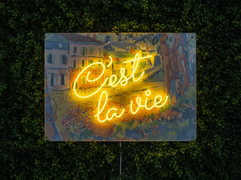 C'est la vie - Semn Luminos LED Neon