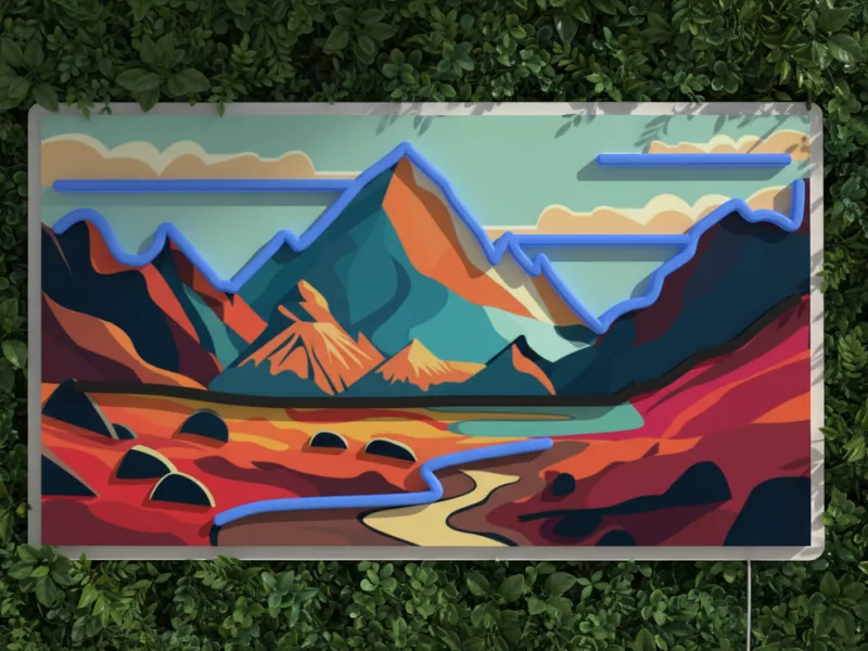 Munte - Semn Luminos LED Neon