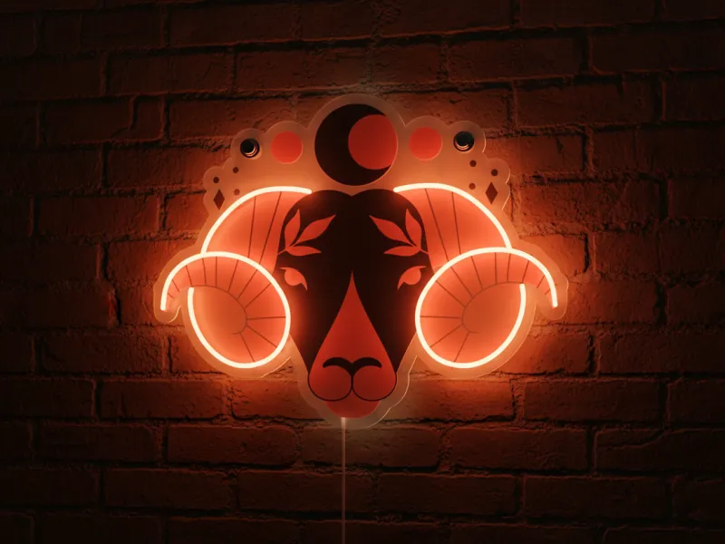 Berbec - Semn Luminos LED Neon