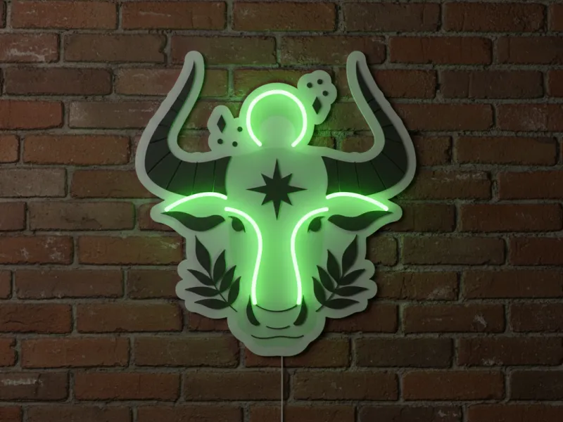 Taur - Semn Luminos LED Neon