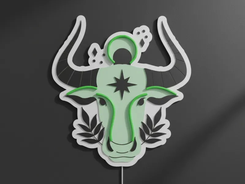 Taur - Semn Luminos LED Neon