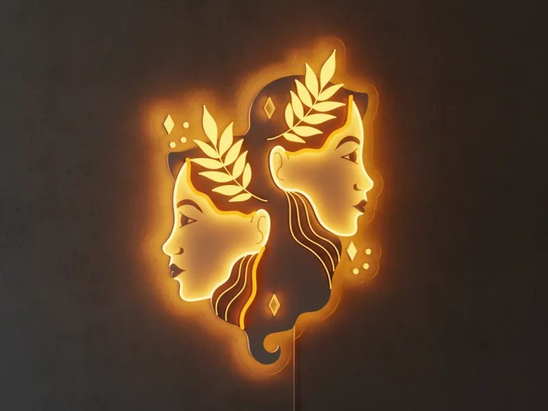 Gemeni - Semn Luminos LED Neon