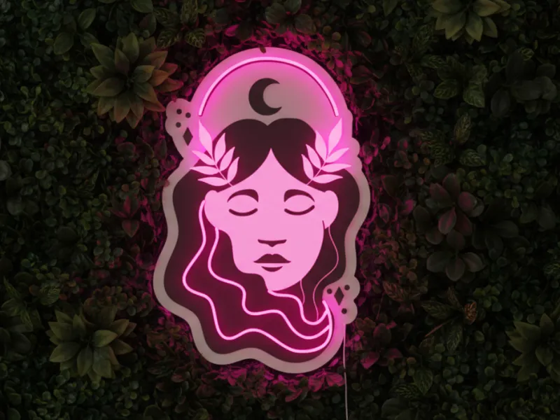 Fecioară - Semn Luminos LED Neon