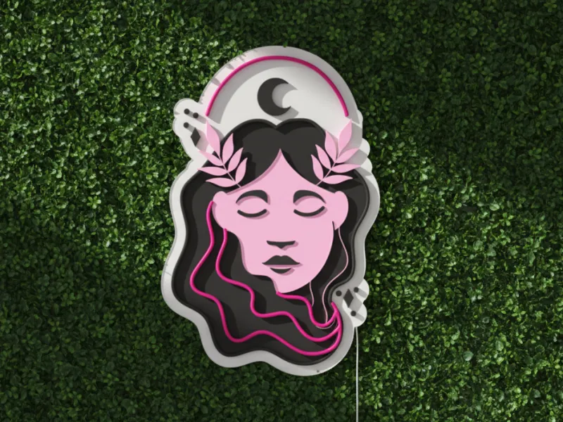 Fecioară - Semn Luminos LED Neon