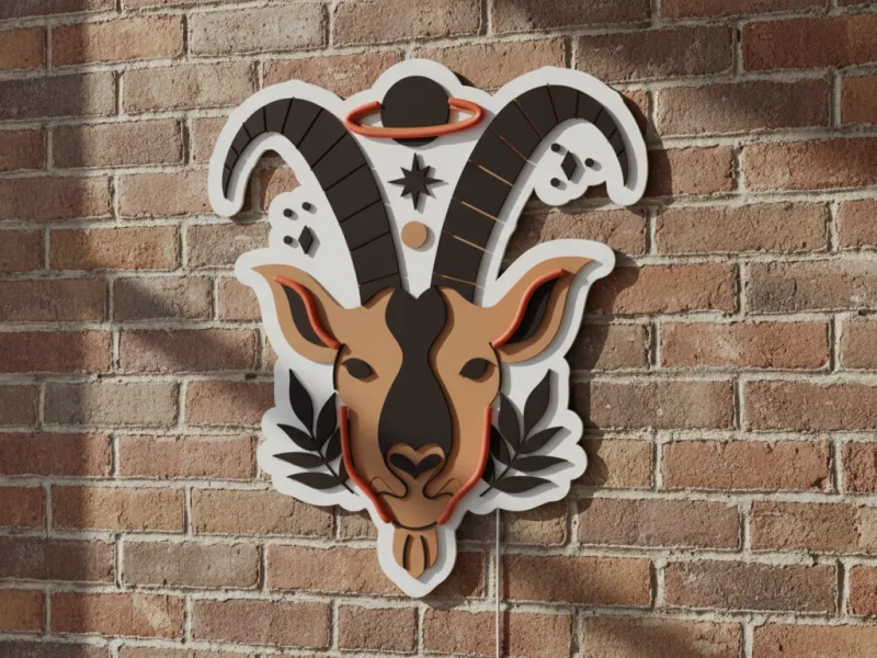 Capricorn - Semn Luminos LED Neon