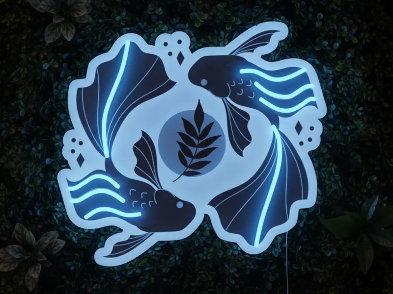 Pești - Semn Luminos LED Neon