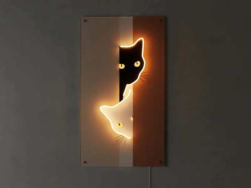 2 Kittens - Semn Luminos LED Neon