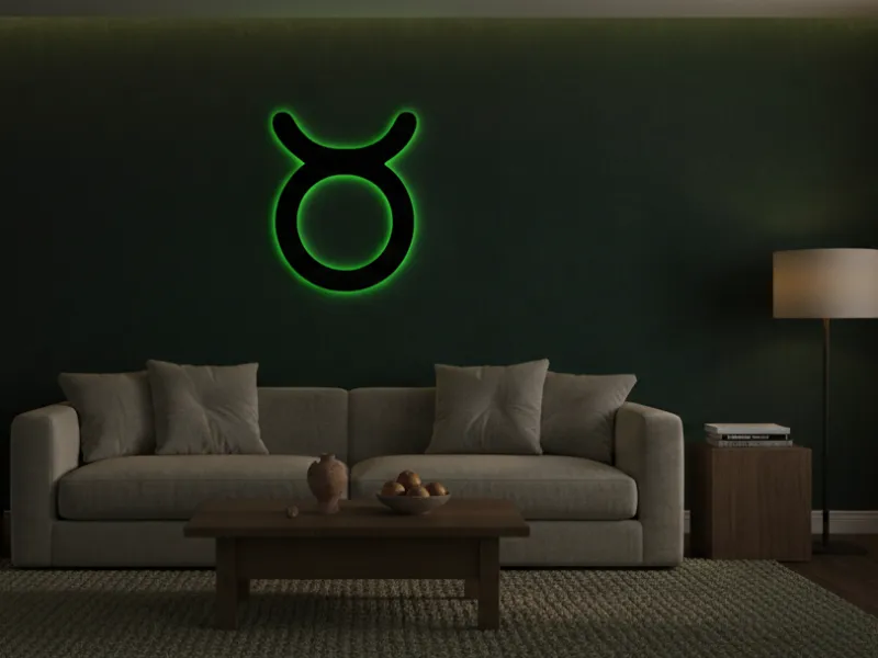 Taurus - Semn Luminos LED Neon Backlight