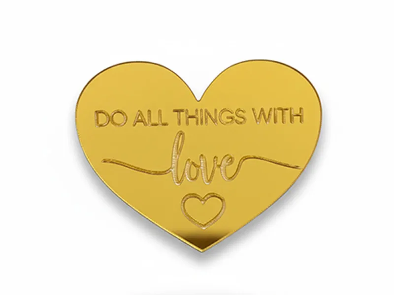 Magnet Gravat Auriu Oglindă - Formă și Text la Alegere