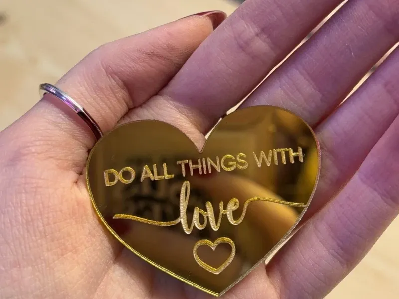 Magnet Gravat Auriu Oglindă - Formă și Text la Alegere