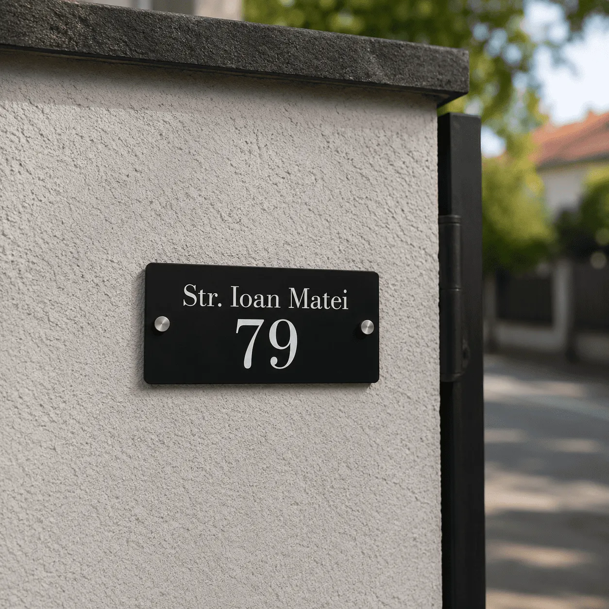 Personalisiertes Plexiglas-Hausnummernschild