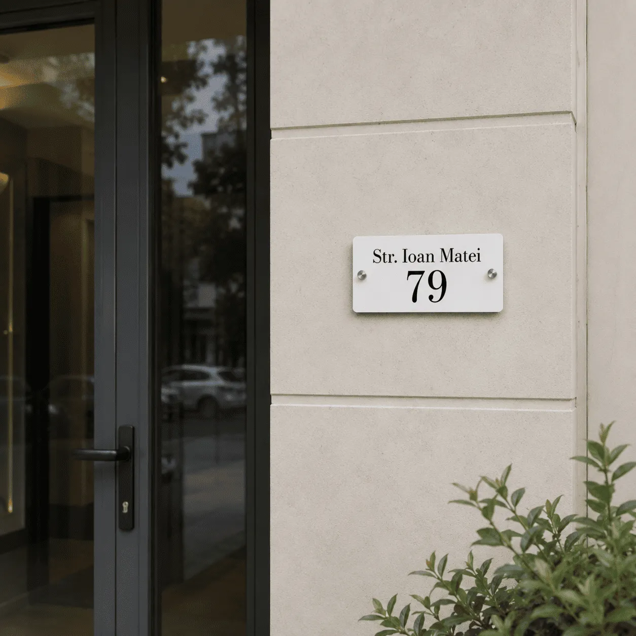 Personalized Plexiglass House Number Plaque