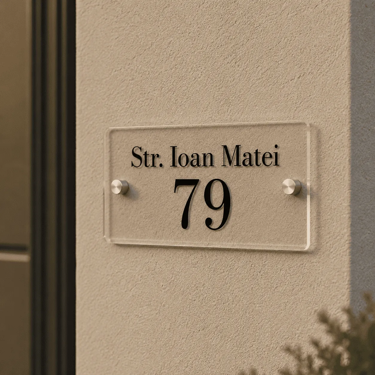 Personalized Plexiglass House Number Plaque