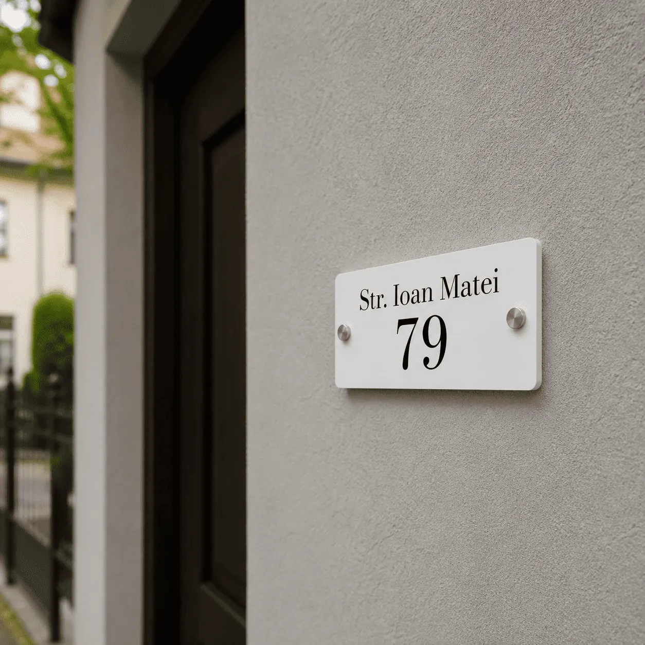 Personalized Plexiglass House Number Plaque