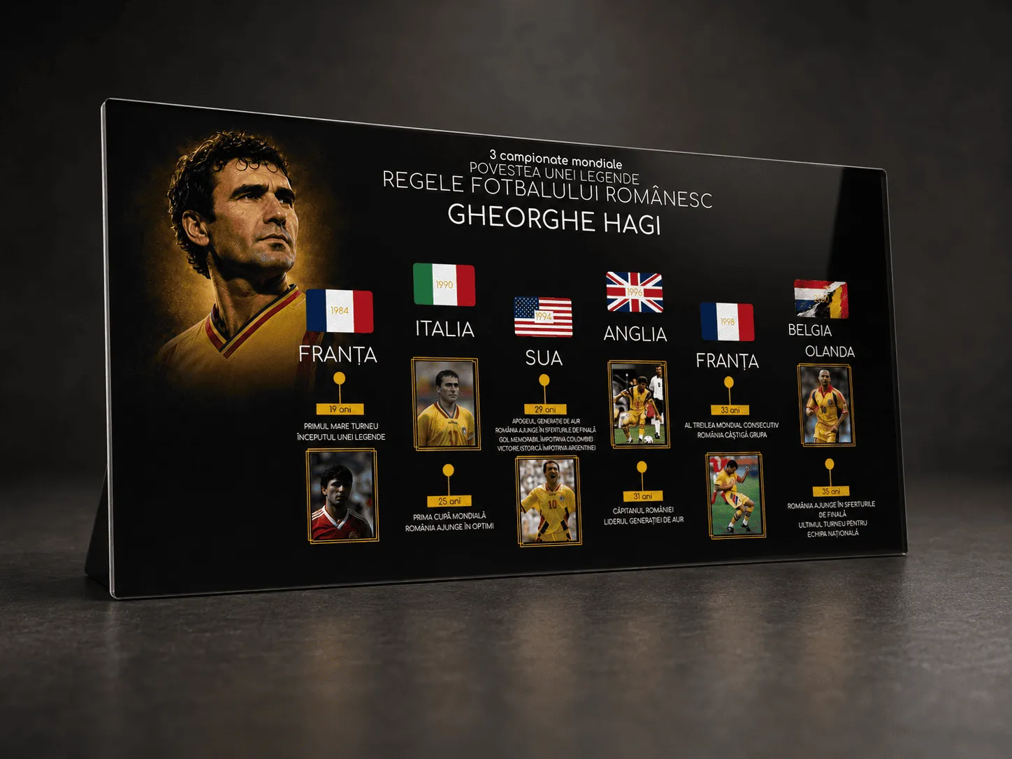 Gheorghe Hagi – Regele Fotbalului Românesc Înghețată - Semn Neluminos