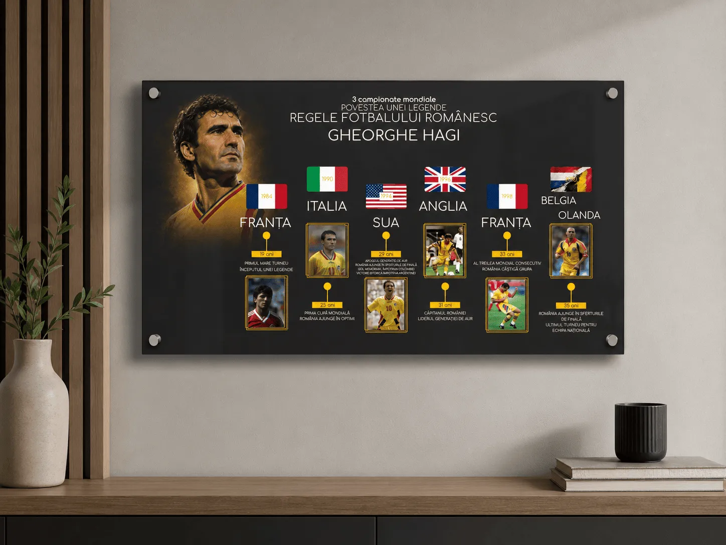 Gheorghe Hagi – Regele Fotbalului Românesc Înghețată - Semn Neluminos