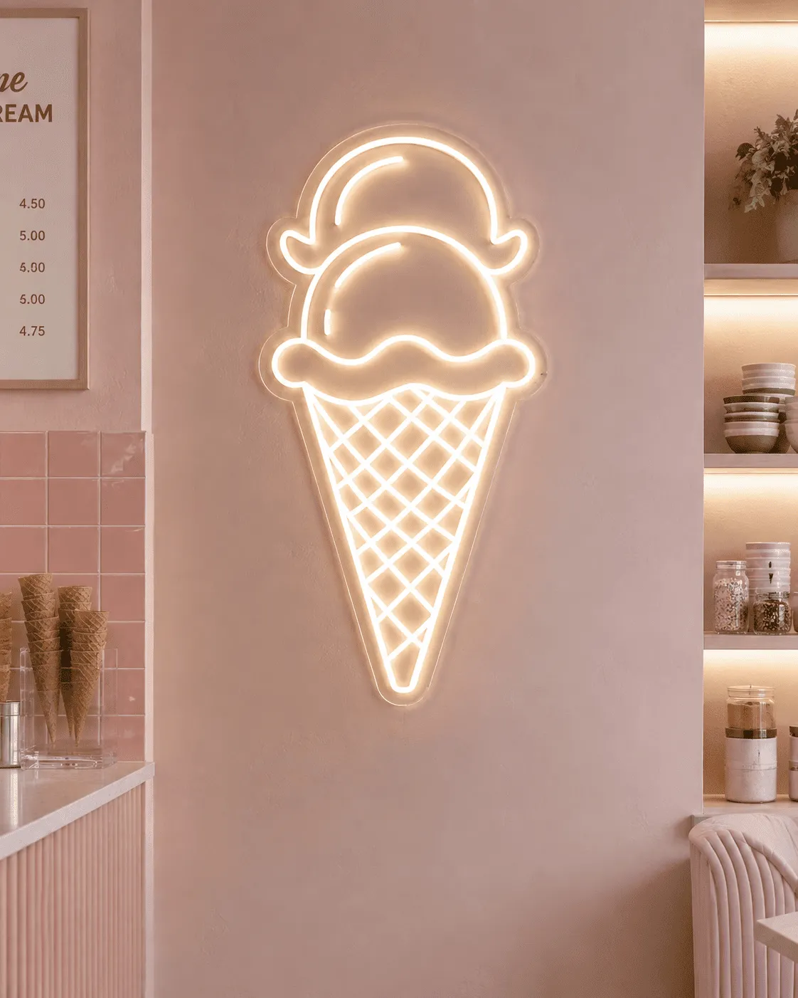 Înghețată - Semn Luminos LED Neon