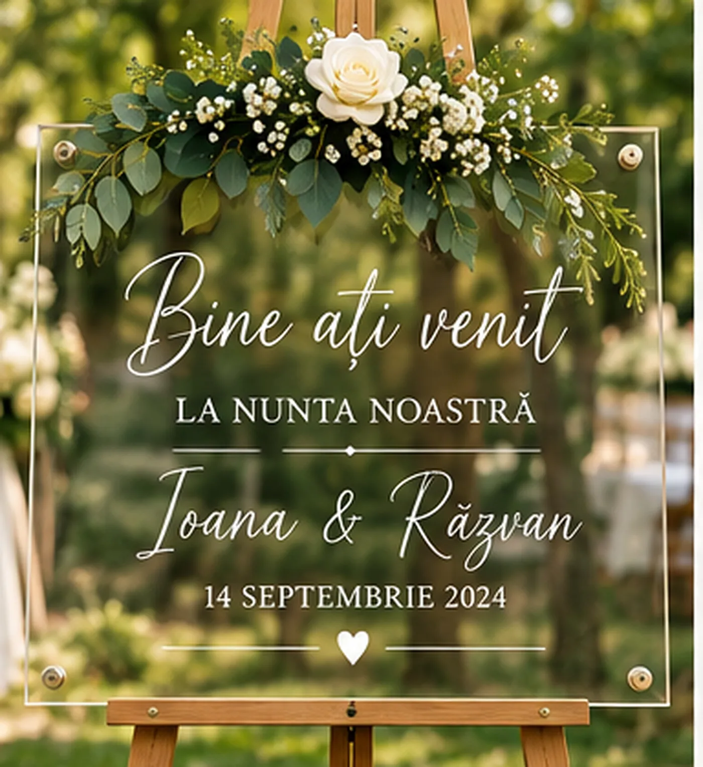 Panou personalizat de bun venit