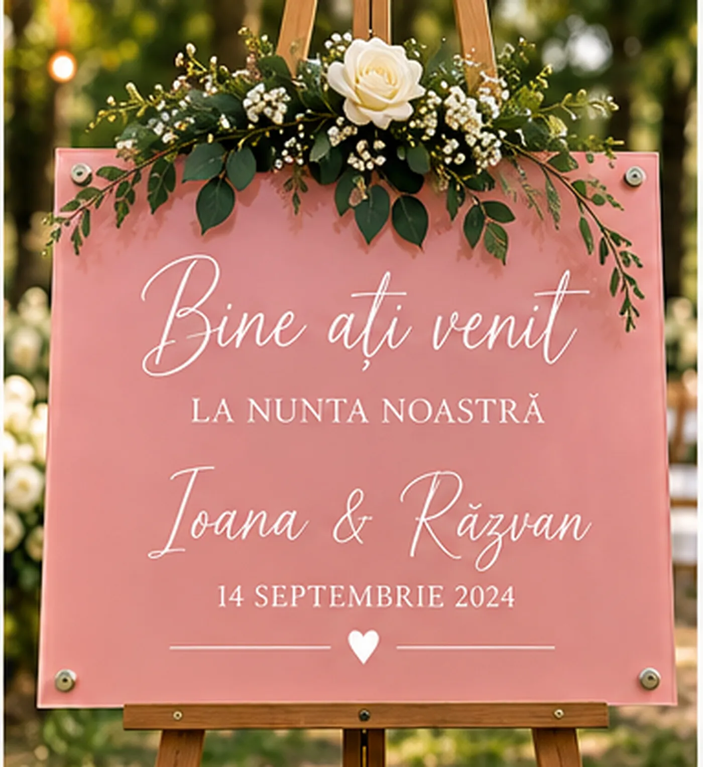 Panou personalizat de bun venit