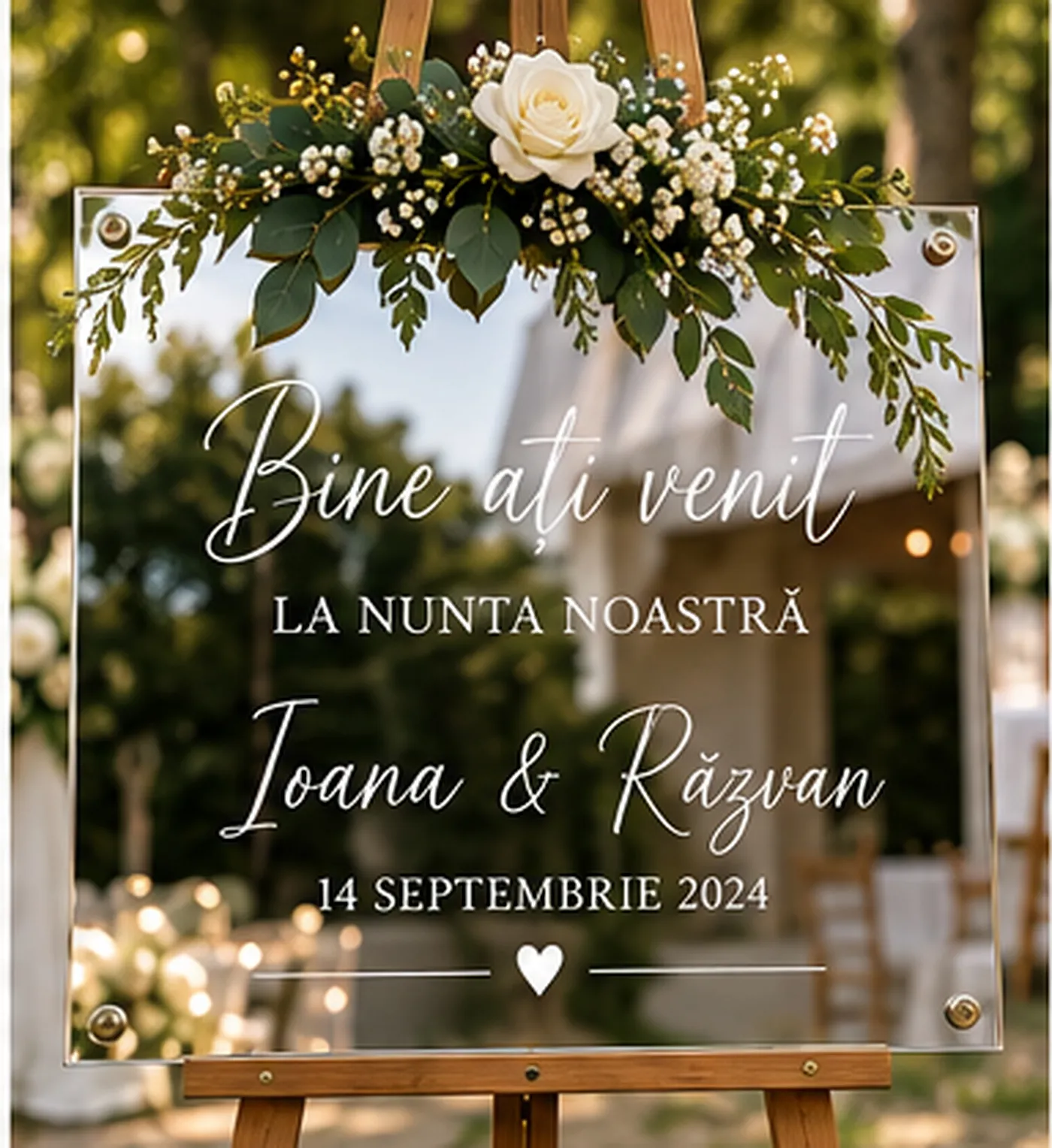 Panou personalizat de bun venit