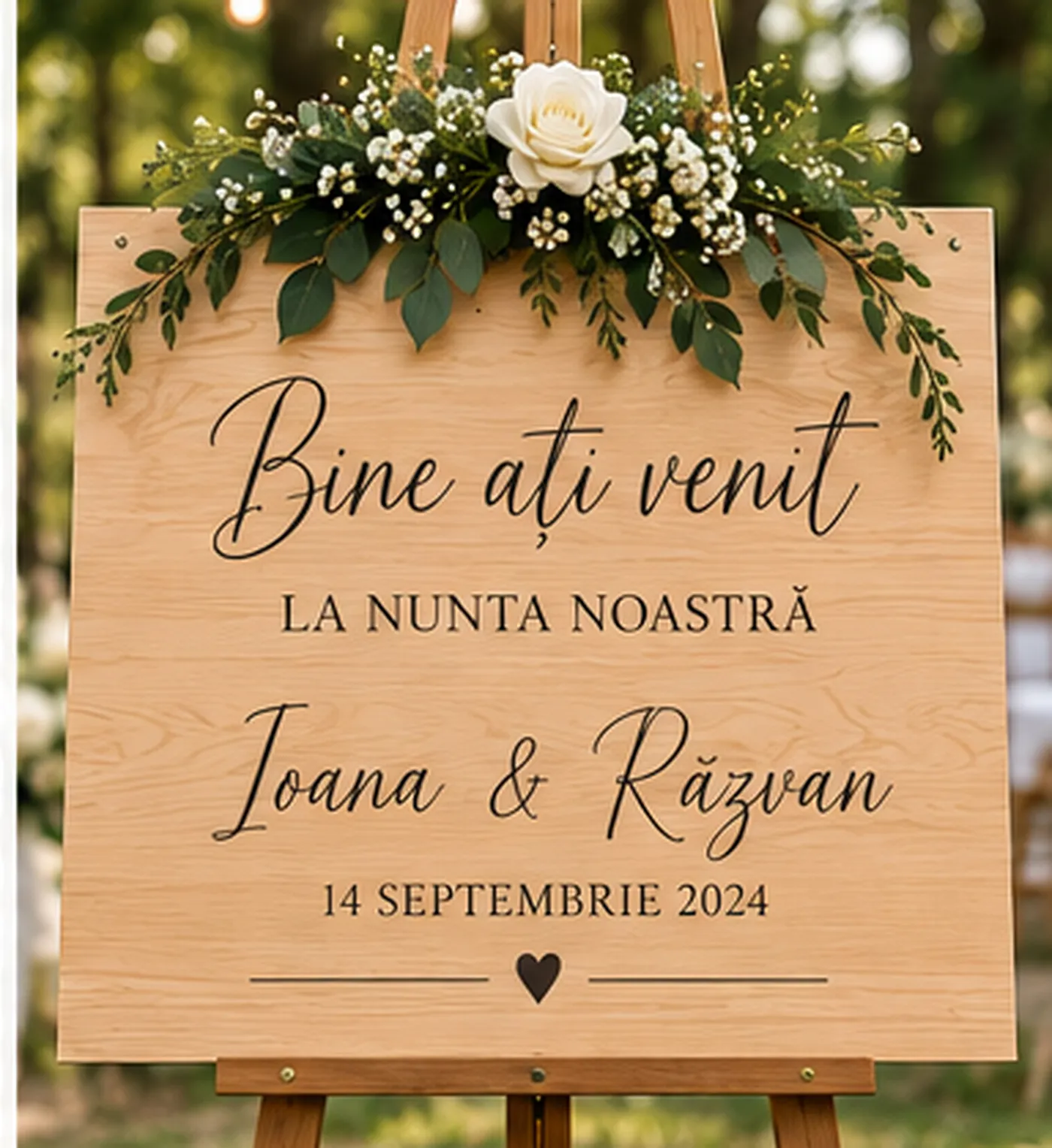 Panou personalizat de bun venit