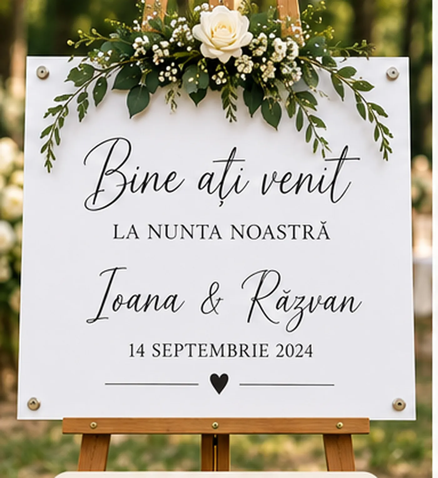 Panou personalizat de bun venit
