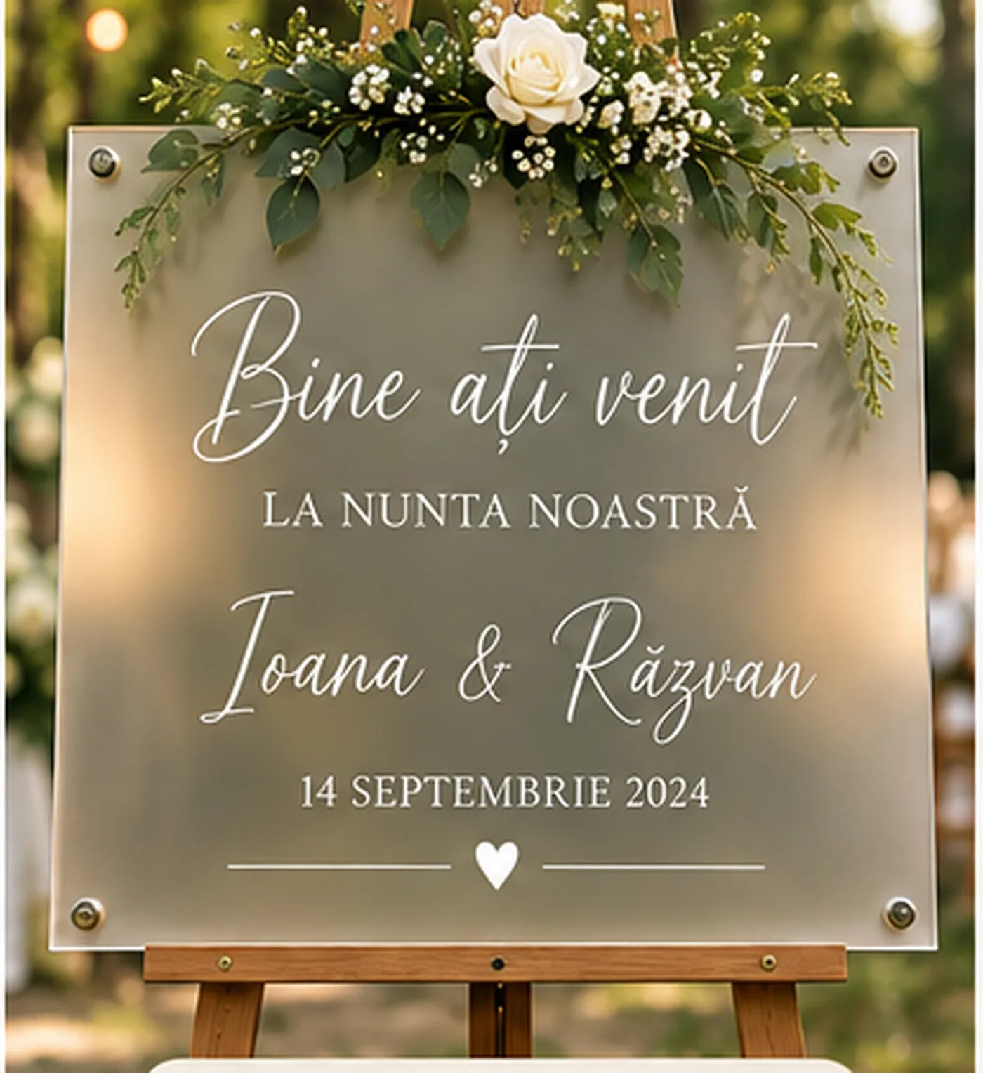 Panou personalizat de bun venit