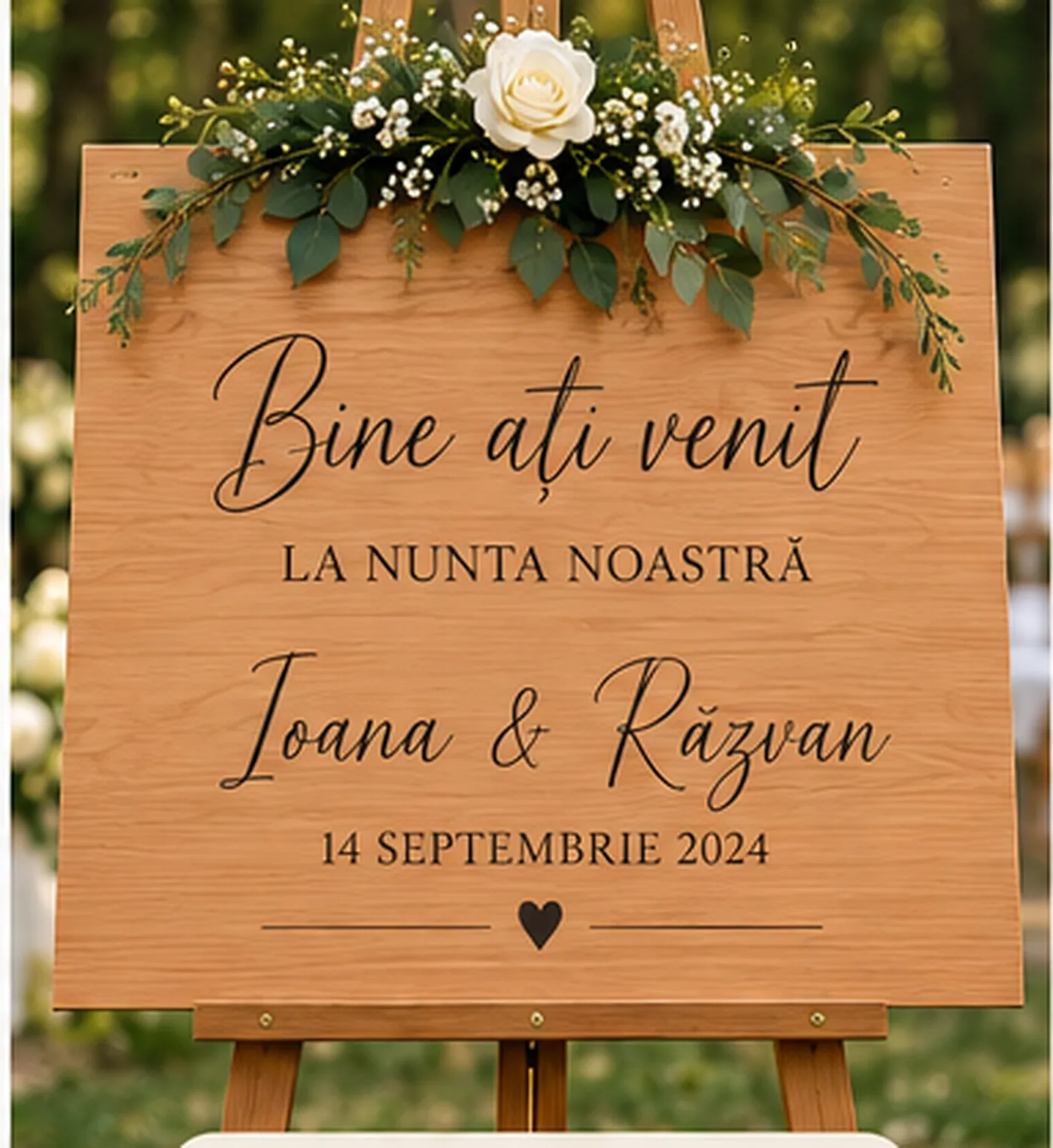 Panou personalizat de bun venit